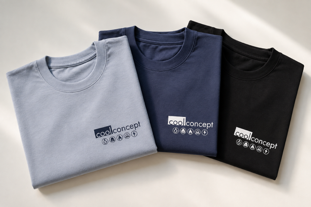 Gefaltete bedruckte T-Shirts